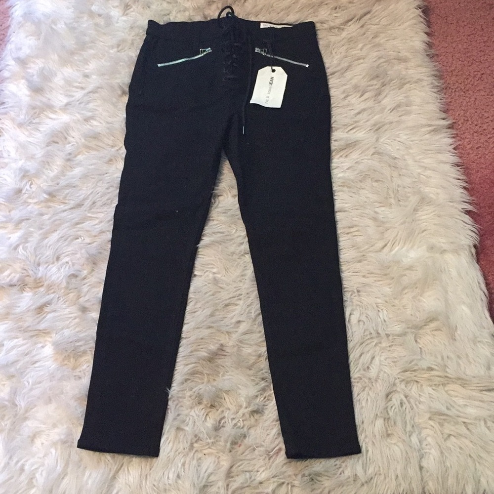 Rag & Bone Lace Up Gia Skinny Jeans